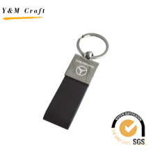 Fashion High-Grade Leather Car Key Ring Metal Keychain for Promotion